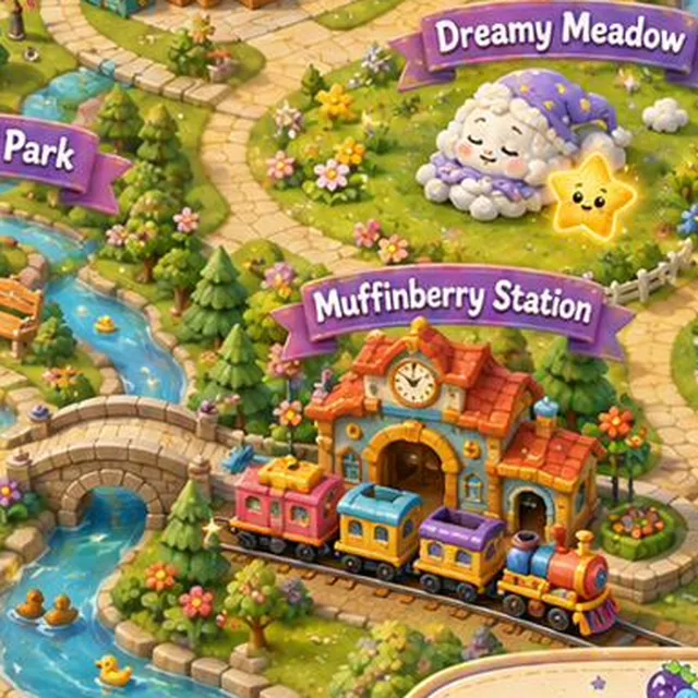 Muffinberry Station on the Muffinberry Town map