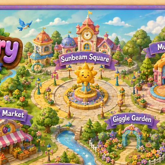 Sunbeam Square on the Muffinberry Town map