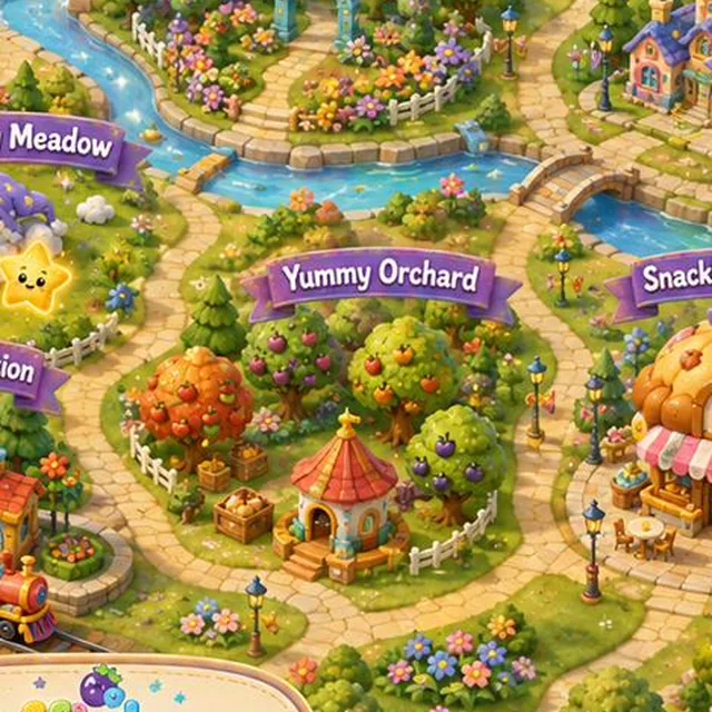 Yummy Orchard on the Muffinberry Town map
